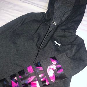 Pink open hoodie